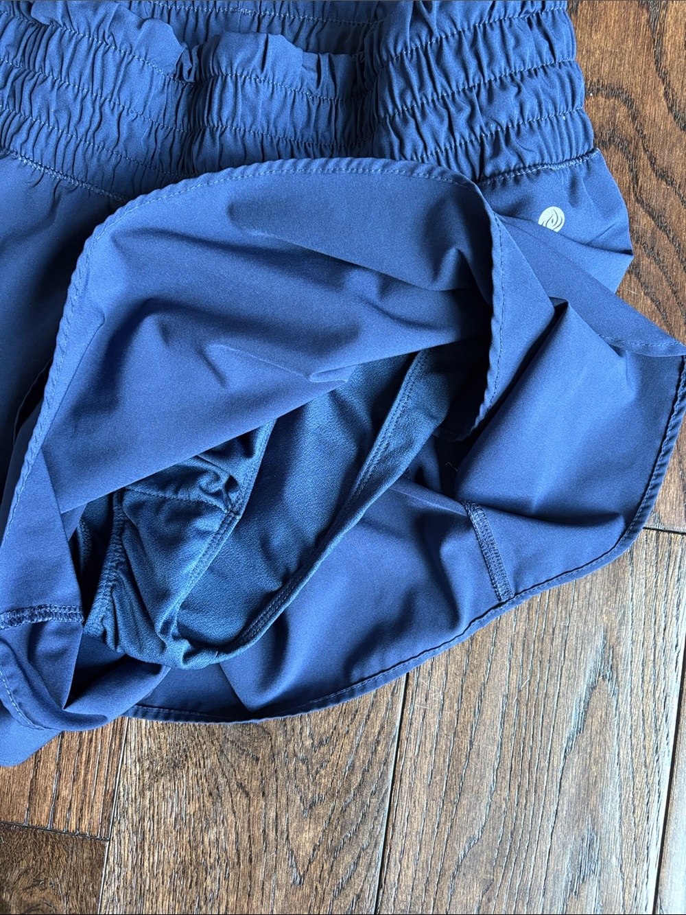 Apana Deep Blue High-Waist Athletic Shorts - Picture 4 of 4